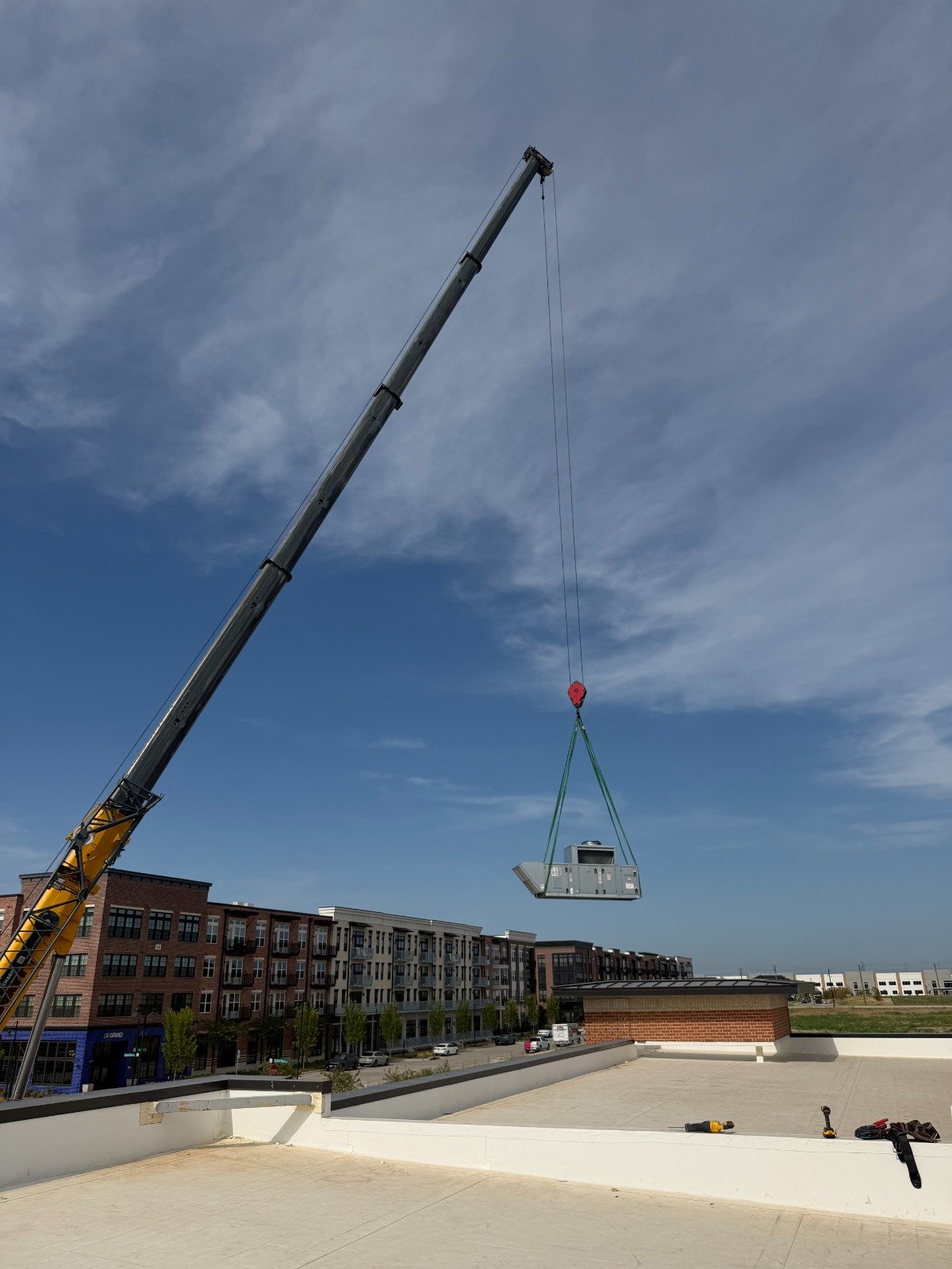 Commercial HVAC installation in North Texas by Cross Air